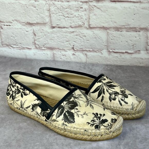 Gucci Floral Espadrilles Summer 38/7.5 - Picture 1 of 10